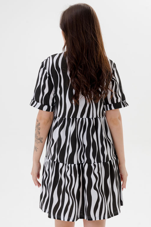 Платье женское из кулирки Бохо зебра макси - Амадэль фото 11