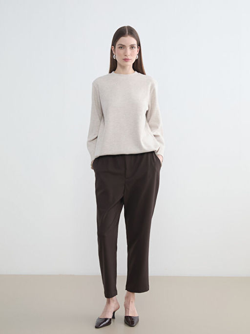 Bisiklet Yaka Ta?l? Kad?n Sweatshirt Tunik