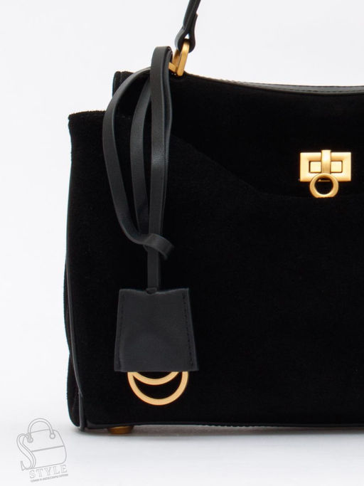 Сумка женская кожаная 1001MF black Polina&Eiterou