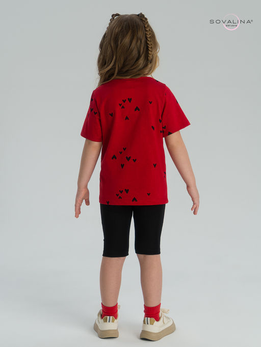 Костюм Актив сердечки на красном-черный - Sovalina фото 23