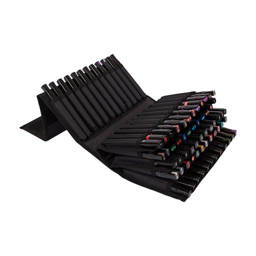 VISTA-ARTISTA Пенал для маркеров на 72 шт. VPBM-01 16 x 28 x 11 см 100% нейлон черный  фото 3