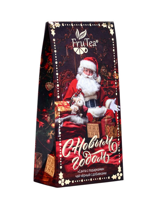 Чай черный новогодний Санта с подарками, с добавками, 50 г - Simaland фото 3