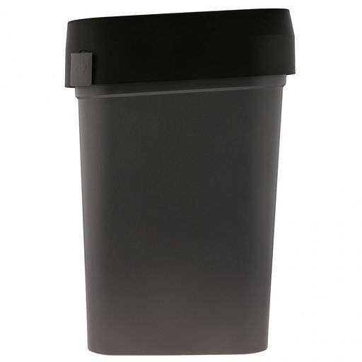 Ведро для мусора с воронкообразной крышкой пластмассовое SMART BIN PRO 50л, с креплением для мусорных пакетов, черный Econova (Россия) - Домашняя мода фото 3