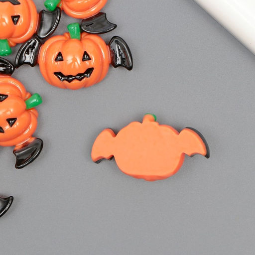 Цена за 10 шт. Декор для творчества пластик «Тыква с крыльями», 1.8×3.3×0.8 см