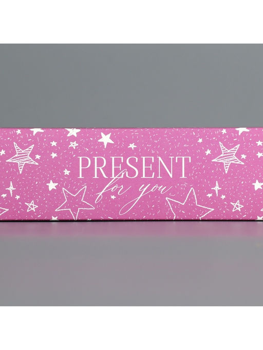 Цена за 5 шт. Коробка для конфет, кондитерская упаковка, 5 ячеек, «Present», 5 х 21 х 3.3 см