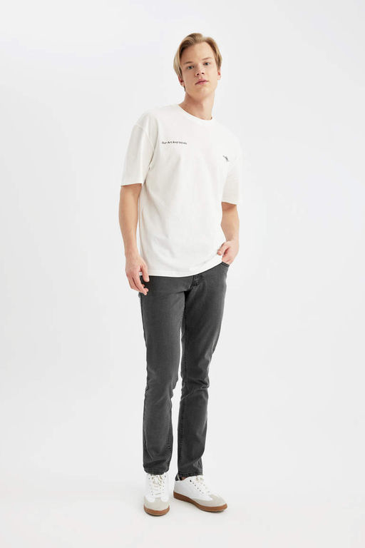 Pedro Slim Fit Джинсовые брюки узкого кроя с нормальной талией и узкими штанинами - Defacto фото 3