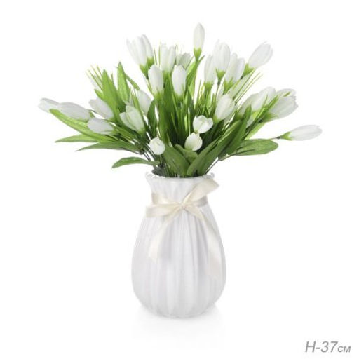 Цветок искусственный Подснежник 37 см / W1040 /уп 2/400/1200/белый - Галеонтрейд фото 8