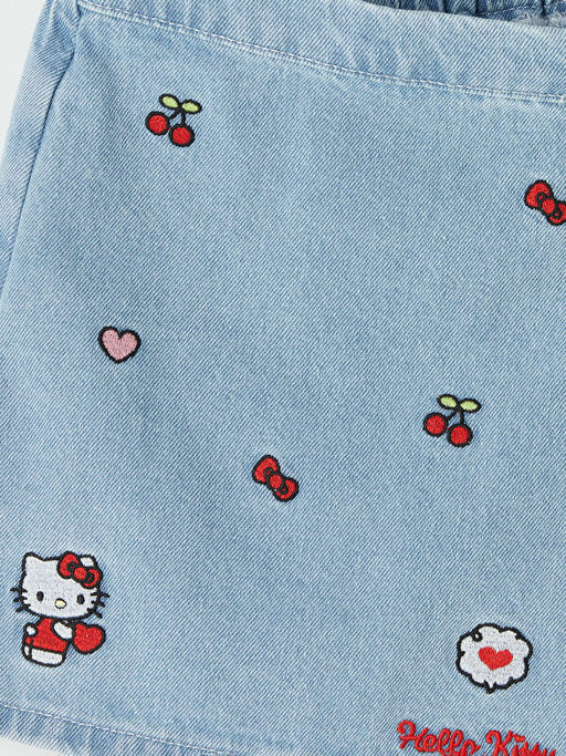 Hello Kitty Nak??l? K?z ?ocuk Jean ?ort Etek