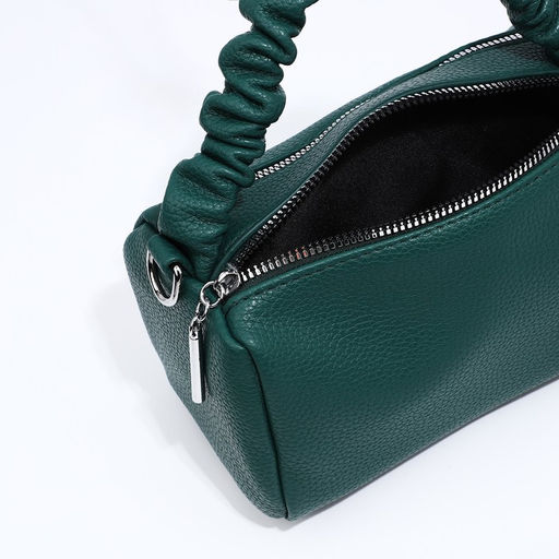 Сумка-багет на молнии, цвет зелёный - Simaland фото 7