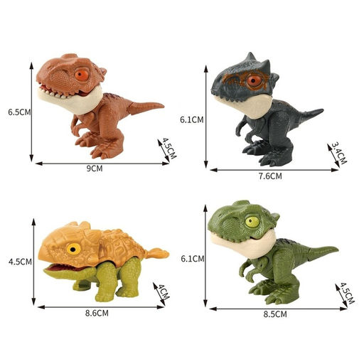 Игрушка - сюрприз «Dino. Зубастики», подвижные детали, 4 фигурки динозавров, МИКС