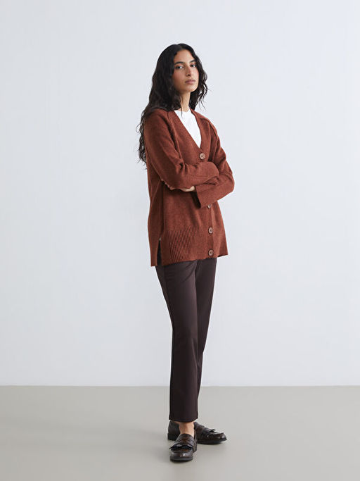 V Yaka Kad?n Triko H?rka