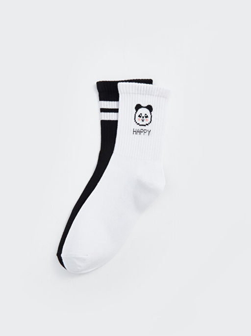 Desenli Kad?n Soket ?orap 2li