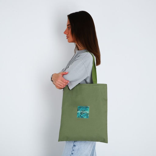 Сумка с голографической нашивкой NO PLASTIC - Nazamok фото 3