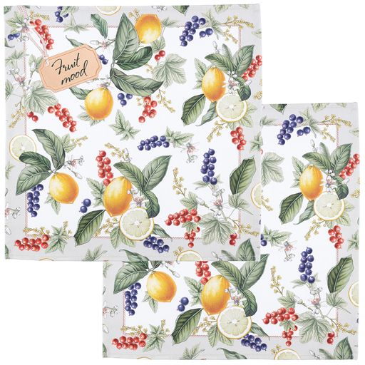 НАБОР САЛФЕТОК ИЗ 2-Х ШТ FRUIT BASKET,40Х40СМ, 100