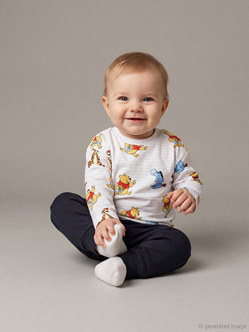 Winnie the Pooh Bask?l? Erkek Bebek Sweatshirt ve E?ofman Alt