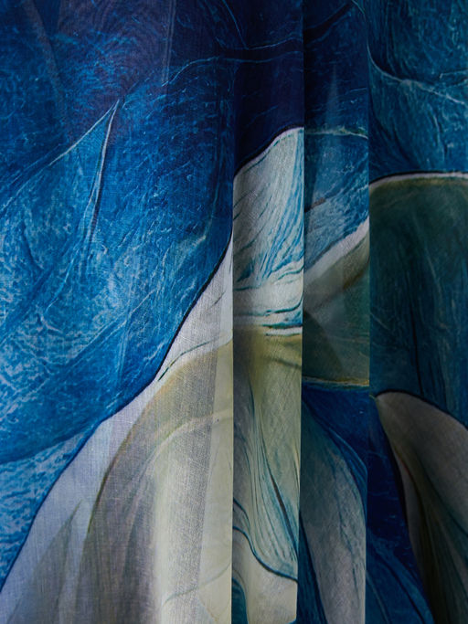 Большой, мягкий, тонкий и очень нежный двусторонний палантин с рисунком в стиле арт-дек - Tantino фото 6