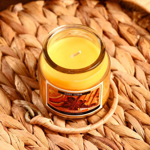 Свеча в банке «Корица, апельсин», 100 г, 6×9×9 см