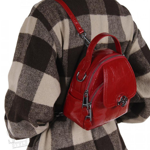 Рюкзак женский кожаный 21039СH red Polina&Eiterou/30