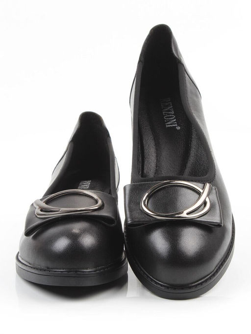 06-DYL74-1 BLACK Туфли женские (натуральная кожа)