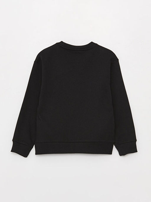 Rahat Kal?p Bisiklet Yaka Bask?l? Erkek ?ocuk Sweatshirt - Waikiki фото 2