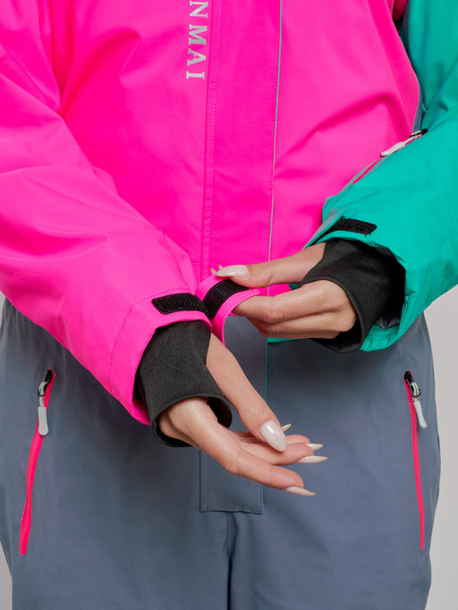 Горнолыжный комбинезон женский зимний зеленого цвета 2327Z - Chunmai фото 7