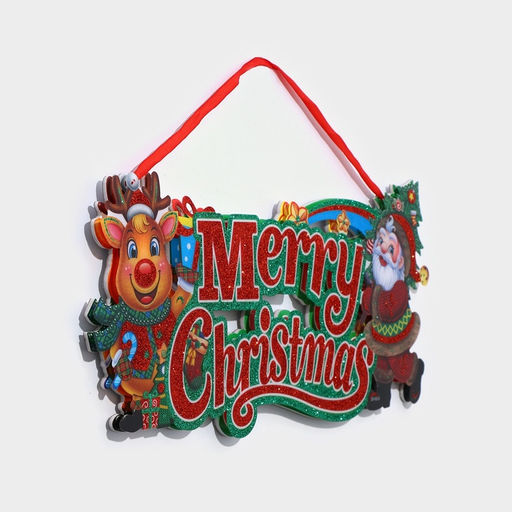 Новогоднее светящиеся украшение настенное Merry Christmas, подвеска, 17.5?40 см