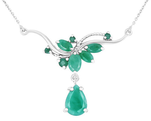 Колье, изумруд берилл, Интарио