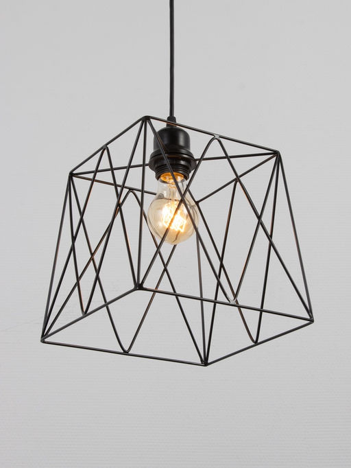 Светильник подвесной 1117/1, E27, 40 Вт, 22.5×70 см, чёрный