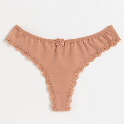 Трусы женские стринги, цвет бежевый, размер 48-50 (XL)