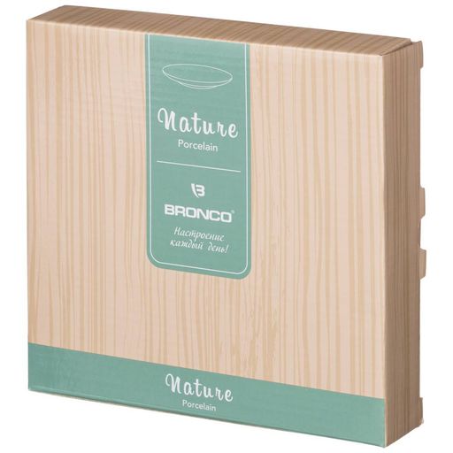 НАБОР ТАРЕЛОК ПИРОЖКОВЫХ BRONCO NATURE 2 ШТ. 17 СМ МЯТНЫЙ (КОР=16НАБ.)  фото 2