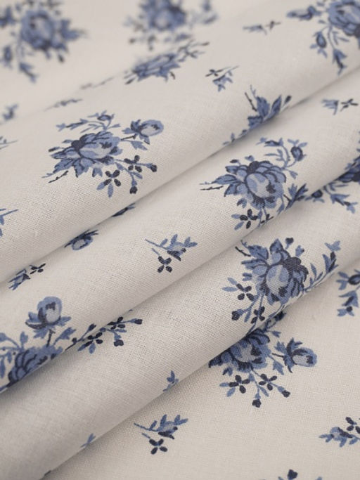 Перкаль "Клара" цв.синий, ш.1.5м, хлопок-100%, 100гр/м.кв