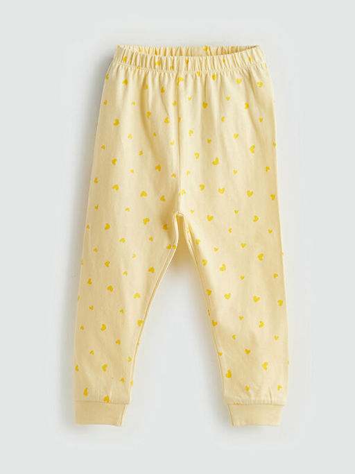 Bisiklet Yaka Tweety Bask?l? K?z Bebek Pijama Tak?m?