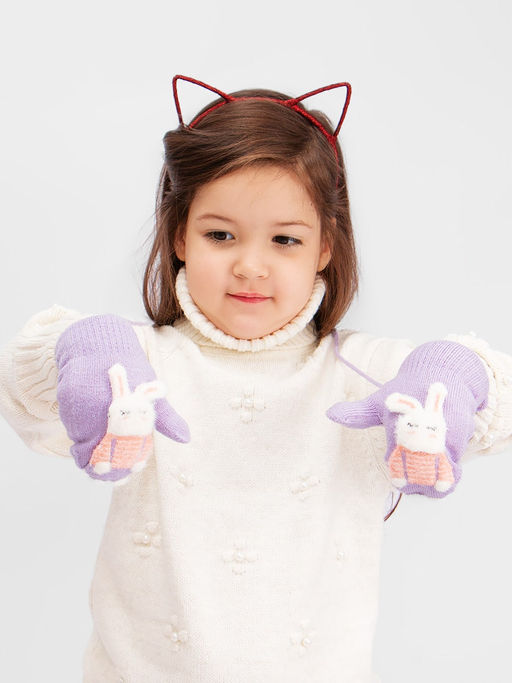 Варежки детские на шнурке Kim Lin  фото 2