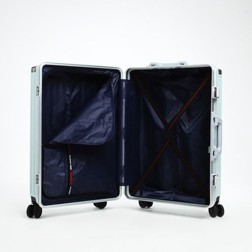 Чемодан средний 24, отдел на молнии, 2 кодовых замка, 4 колеса, крючок, цвет голубой - Simaland фото 9