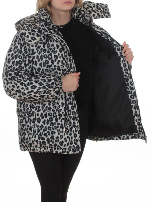 SJ 2251 GRAY/LEOPARD Куртка зимняя женская (200 гр. холлофайбер) - Fashion фото 7
