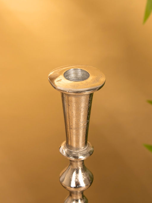 Подсвечник "Юла" 9,5х9,5х32 см, алюминий