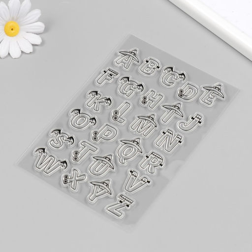 Штамп для творчества силиконовый «Алфавит на Хэллоуин», 16×11 см