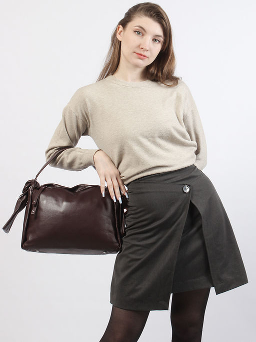 LACCOMA сумка C0993H-бордовый натуральная кожа полиэстер  фото 2