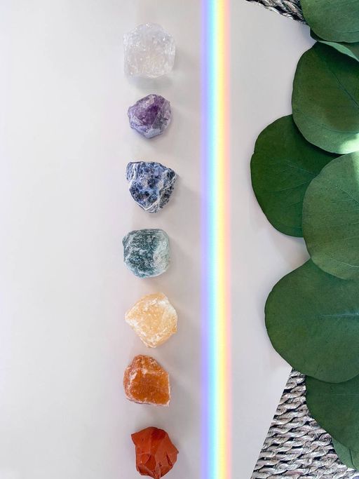 Чакра-сет необработанный из Самоцветов (7 камней) - Радуга самоцветов фото 2