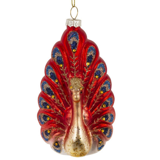 Украшение новогоднее "Павлин", L7 W4,5 H13 см