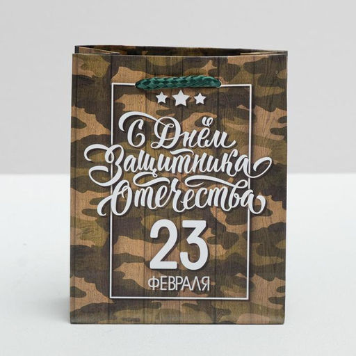 Цена за 3 шт. Пакет подарочный ламинированный, упаковка, С 23 февраля, S 12?15?5.5 см