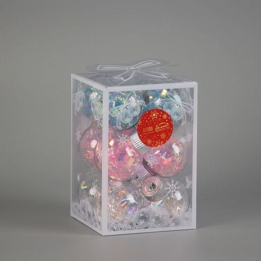 Ёлочные игрушки Калейдоскоп волна, шары новогодние, d=6 см, набор 12 шт., МИКС - Зимнее волшебство фото 4