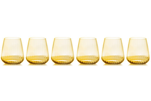 Стакан для виски, 10 см, 450 мл, 6 шт, хрустальное стекло, янтарный, Opium - Anna lafarg фото 2