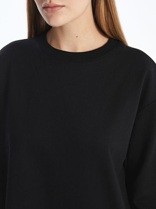 Bisiklet Yaka Kad?n Sweatshirt Elbise