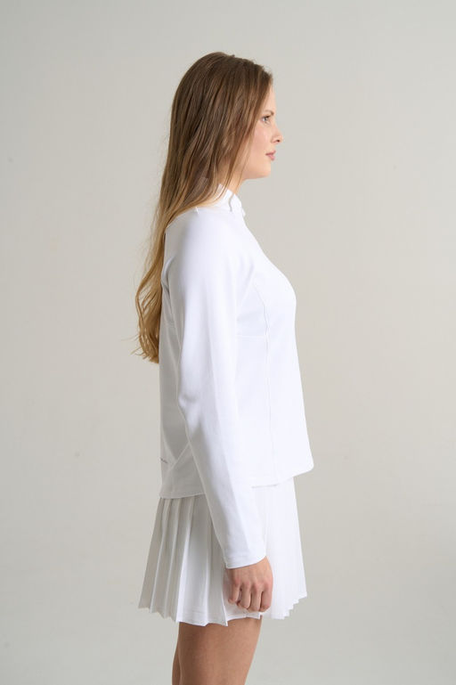 Лонгслив half-zip утепленный Белый ANTA RUNNING LS Tee фото 4