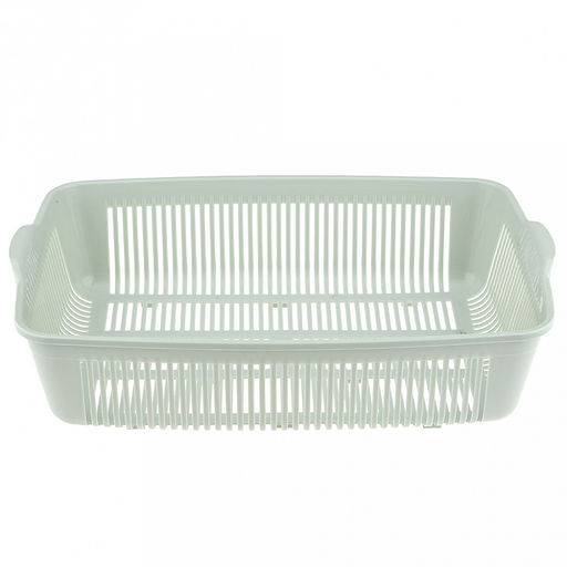 Лоток-туалет для кошек 23х42х11см, пластик, с сеткой, ментоловый (Россия)