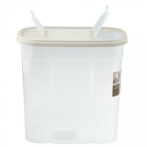 Bergen Банка для сыпучих продуктов пластмассовая 4л, 24,5х10,5х26см, пепельный жемчуг (Россия) - Домашняя мода фото 2