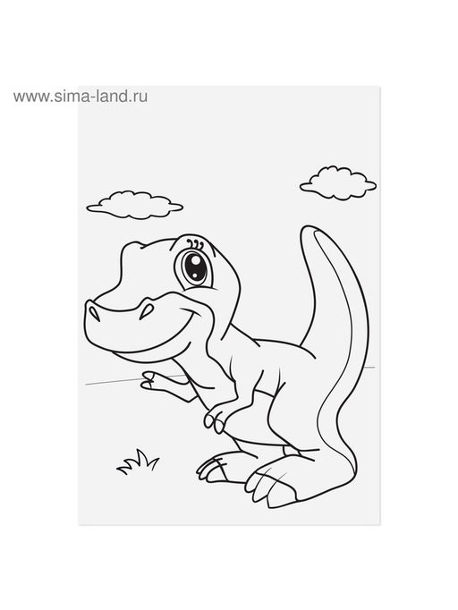 Цена за 10 шт. Наклейки детские «Динозавры», раскраска на обороте, 11×15.5 см