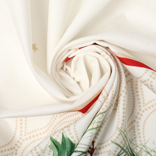 Скатерть новогодняя «Этель» Christmas wreath, d=150 см +/-3 см с ВГМО, 100% хлопок, саржа 190 г/м²