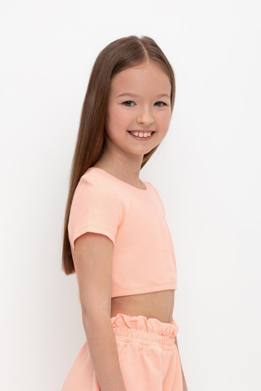 Crockid _ КР 302049/персиковый жемчуг к463 фуфайка-топ для дев